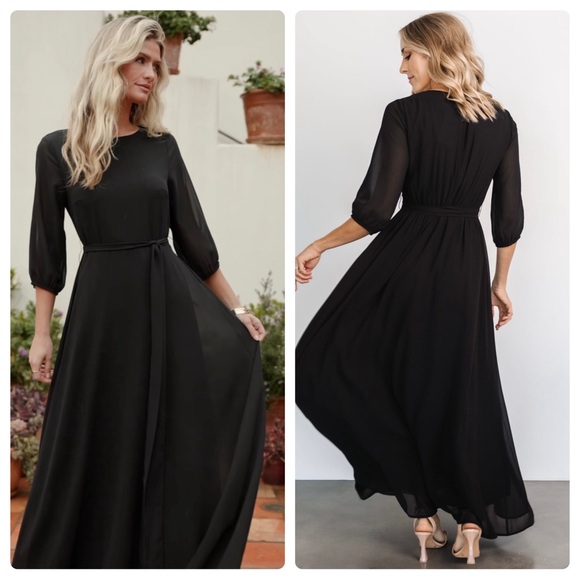 Baltic Born Rebecca Maxi Dress in Black sz. Large - Picture 1 of 13